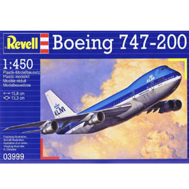 Revell Boeing 747-200 Jumbo Jet Modellező készlet Repülőgép 1:450, 22 darabos