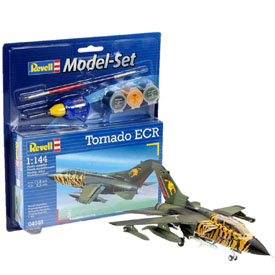 Revell Tornado ECR Modellező készlet Repülőgép 1:144, 63 darabos + festékek + ragasztó + ecset