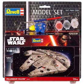 Revell Millennium Falcon Modellező készlet űrhajó 1:241, 20 darab + festékek + ragasztó + ecset