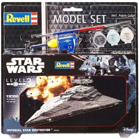 Revell Imperial Star Destroyer Model Set készlez űrhajó 1:12300, 21 darab + festékek + ragasztó + ecset