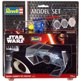 Revell Darth Vader TIE Fighter vadásza Modellező készlet űrhajó 1:121, 21 darab + festékek + ragasztó + ecset